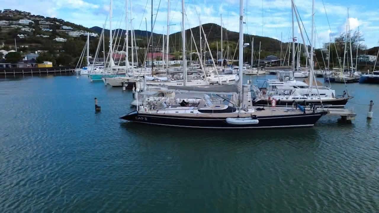 Cap II in the marina, Antigua