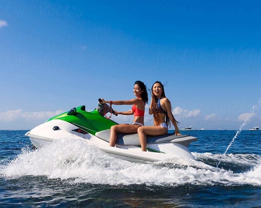 Jet ski at Ffryes Beach 1